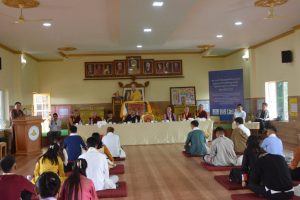 Secretary Chime Tseyang of Department of Religion and Culture addressing the gathering.