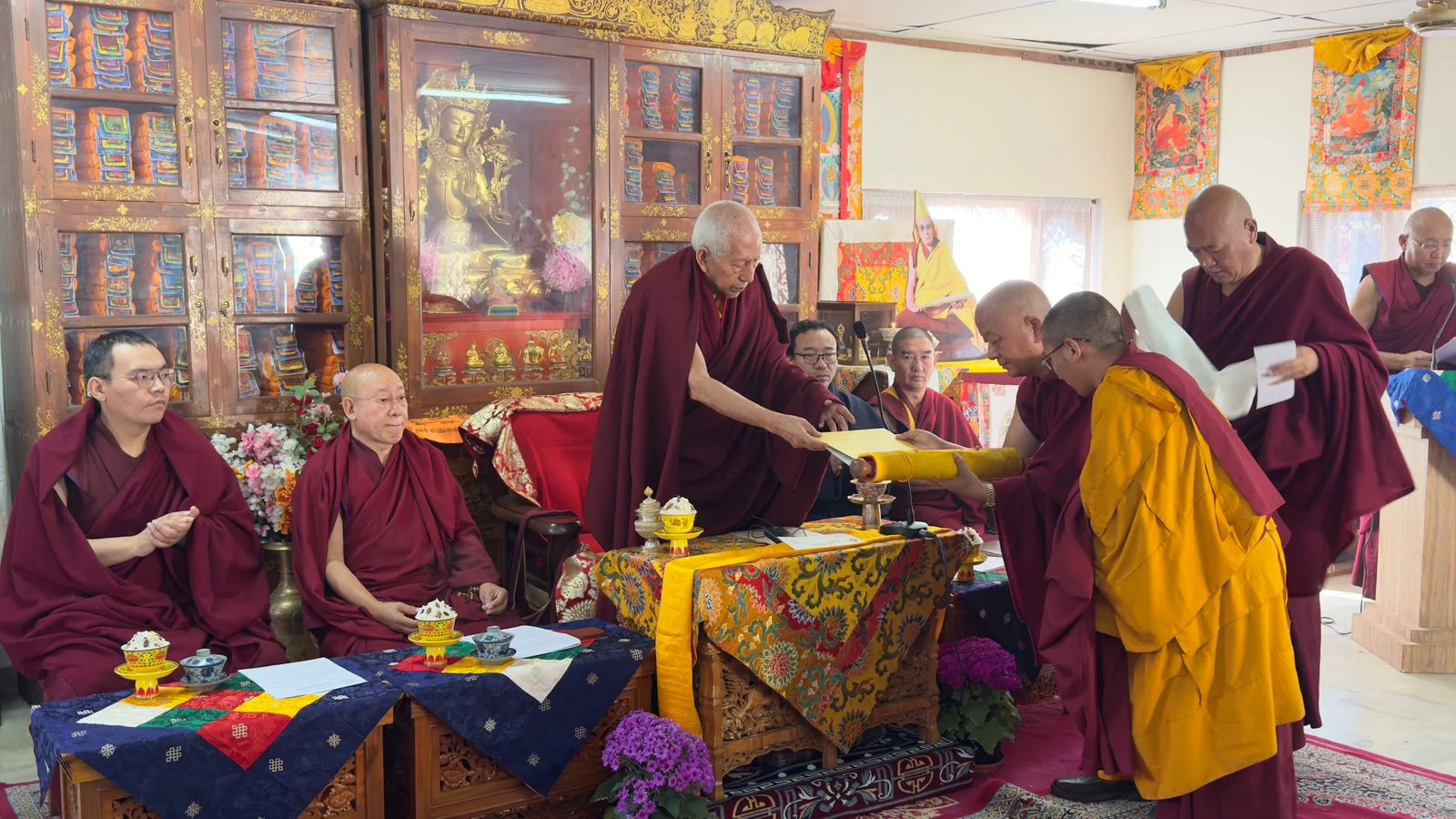 Additional Secretary of Religion and Culture Attends Felicitation Ceremony of 6th and 7th Batch Graduates of Nechung Dorje Drayangling Monastery.