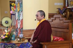 Khamtrul Rinpoche at the inauguration of the 7th Non-Sectarian Tibetan Buddhist Scholars’ Conference.