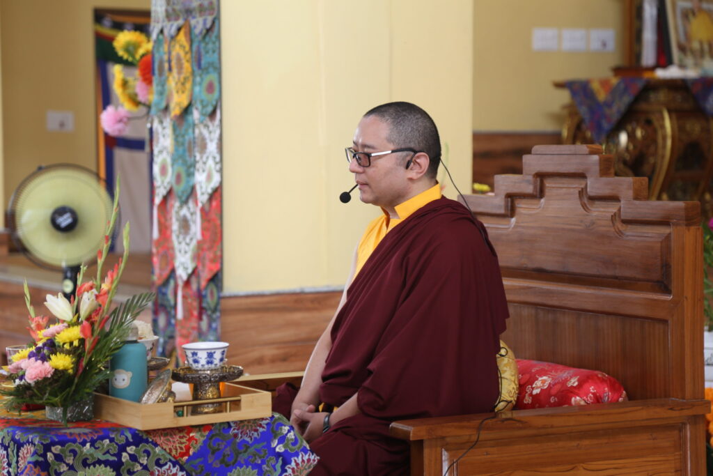 Khamtrul Rinpoche at the inauguration of the 7th Non-Sectarian Tibetan Buddhist Scholars’ Conference.