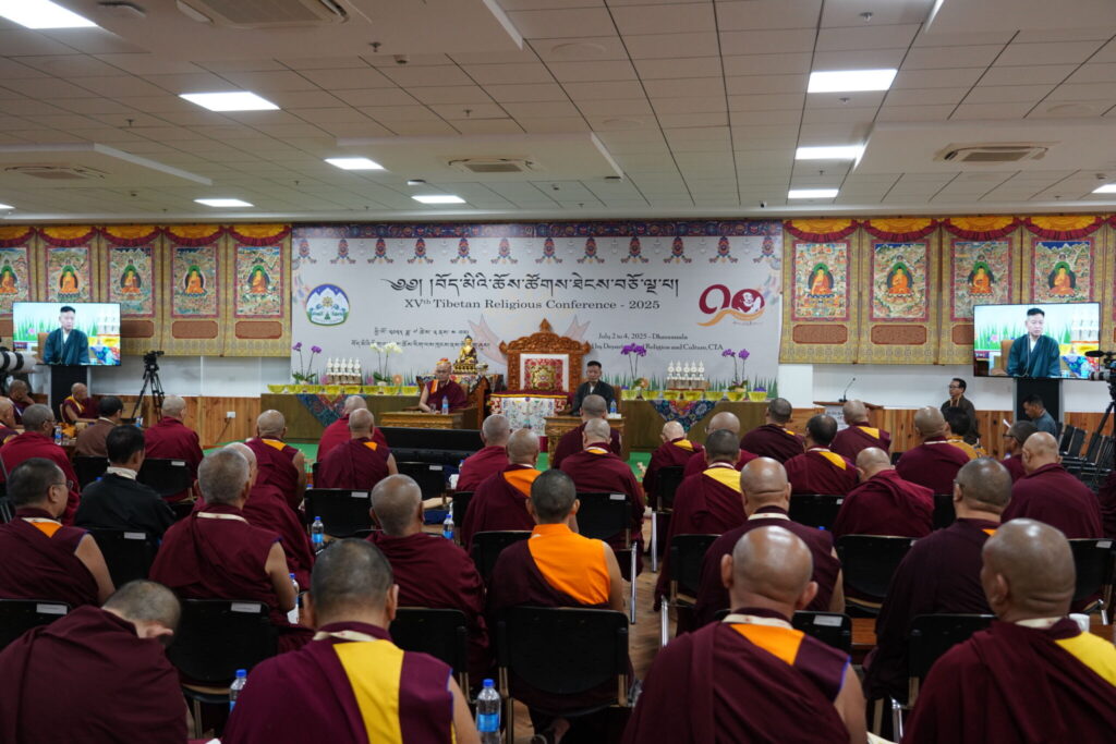 Sikyong Penpa Tsering Addresses the Closing Ceremony of 15th Tibetan Religious Conference. Photo / Tenzin Paljor / TPiE